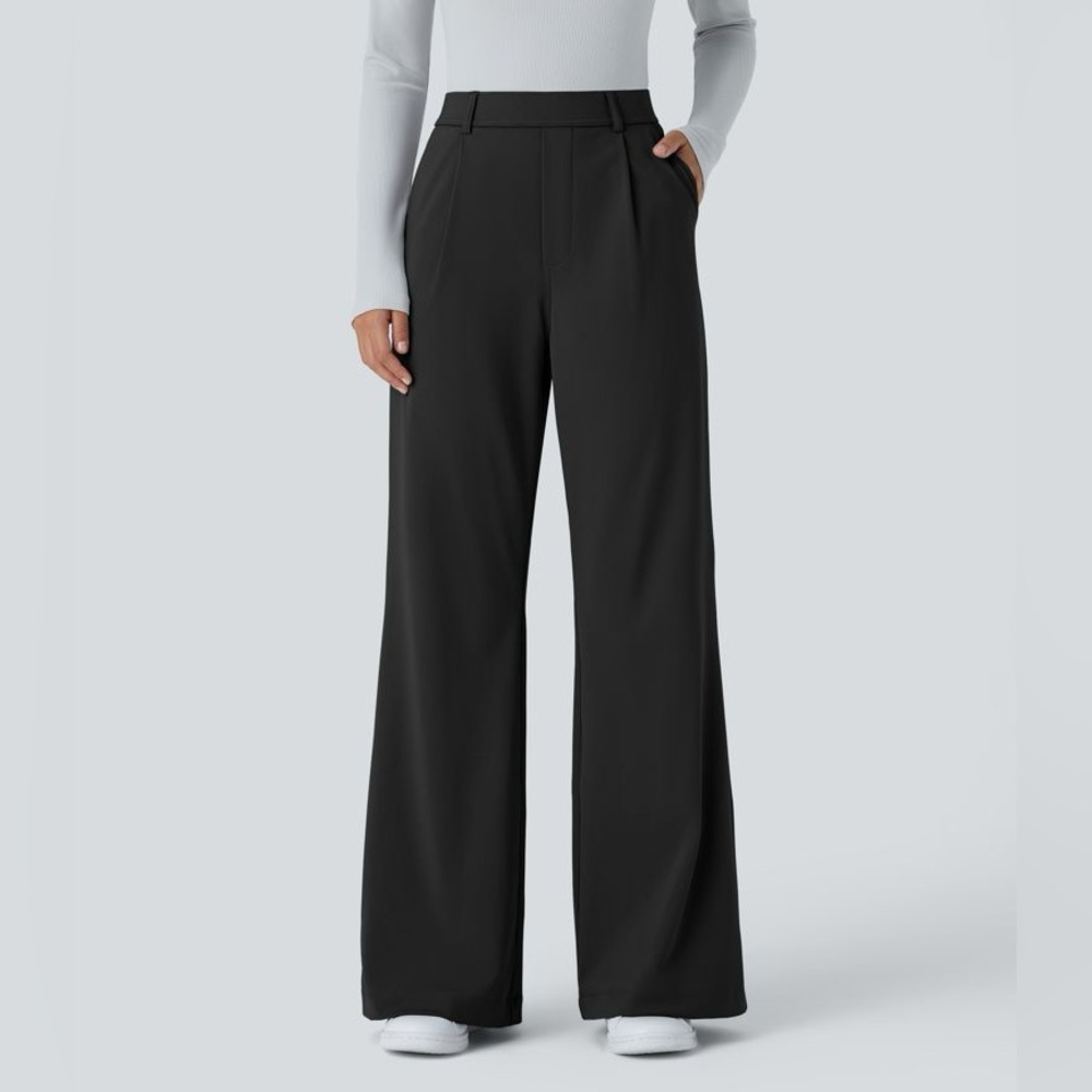 HALARA Black Wide-Leg Women's Pants